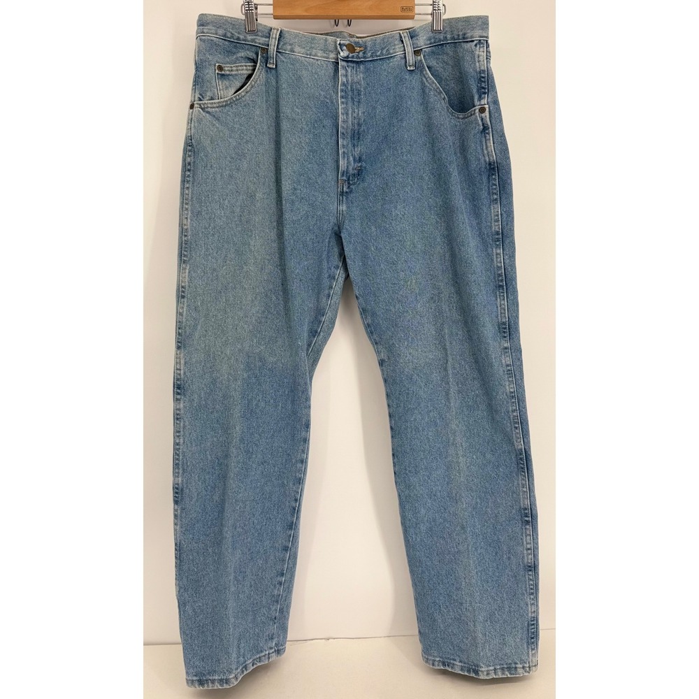 Wrangler Mens Regular Fit Light Wash Blue Denim Jeans 40x30 965TPSL Straight Leg